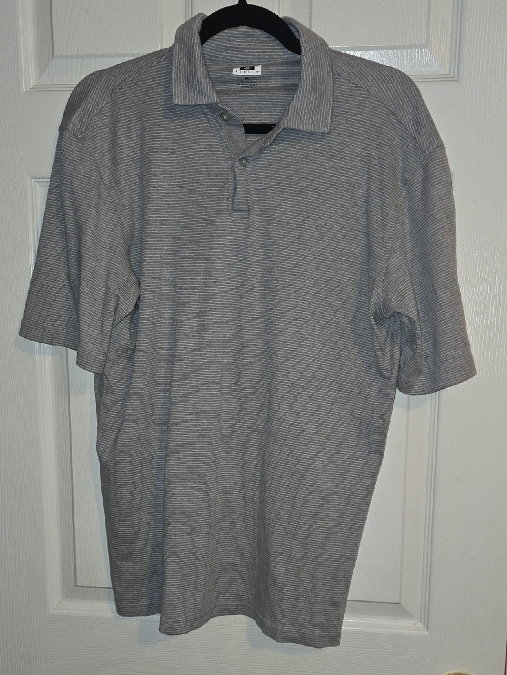 Joseph Abboud Gray Micro-Stripe Polo